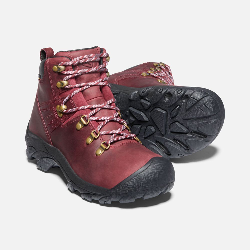 Bottes de Randonnée Keen Femme Rouge Foncé | Pyrenees | FJNIM-9675